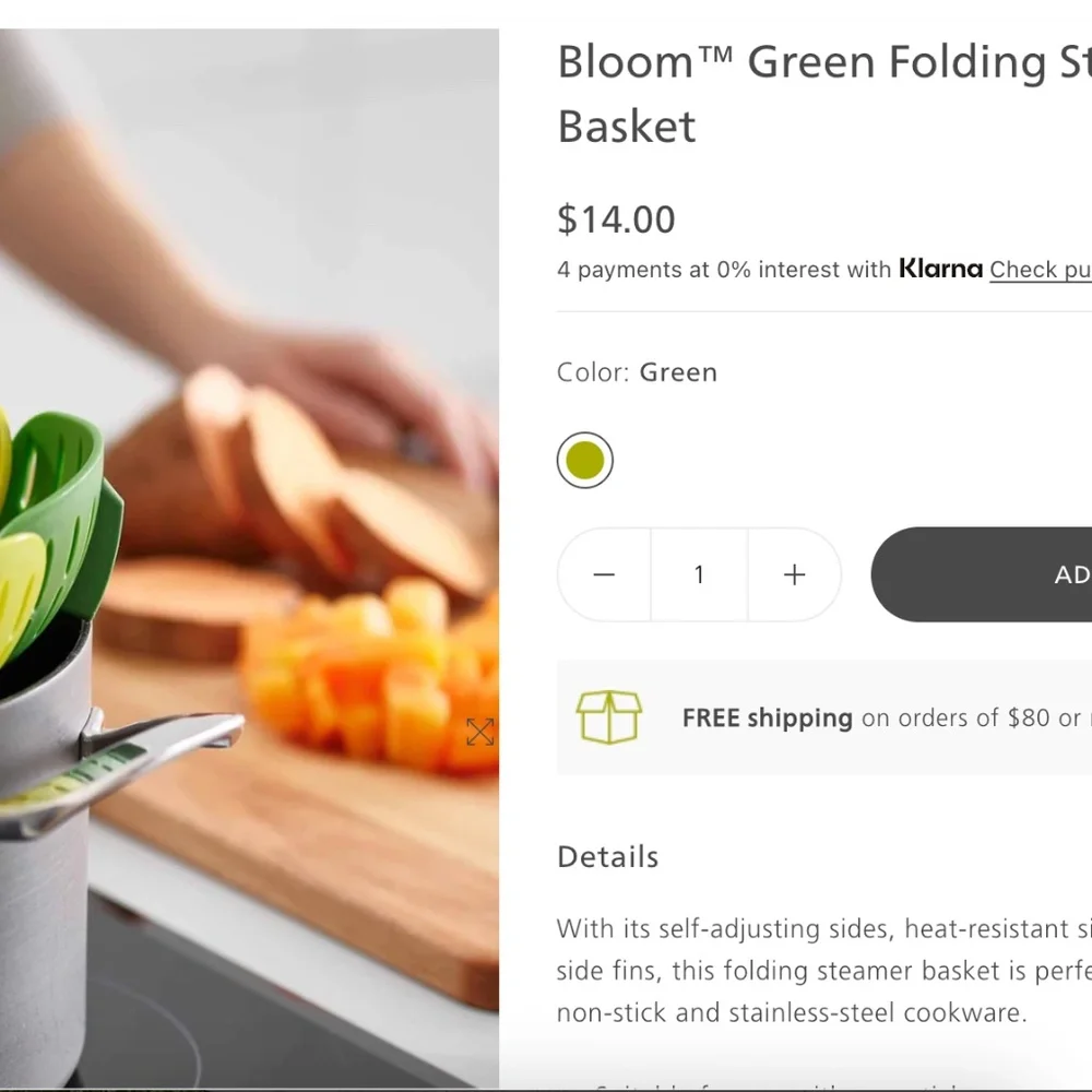 Bloom Green Folding Steamer Basket - Picture 5 of 6